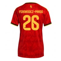 Stroje piłkarskie Belgia Matias Fernandez-Pardo #26 Koszulka Podstawowej dla damskie MŚ 2026 Krótki Rękaw